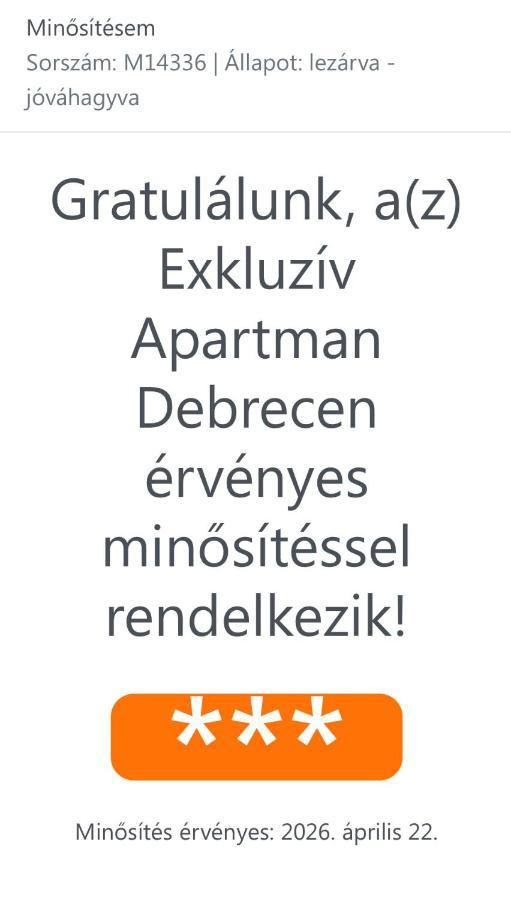Exkluziv Apartman Debrecen Ngoại thất bức ảnh